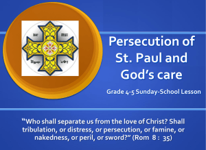 Persecution of St. Paul and God's care