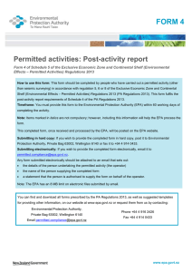 EEZ Permitted Activity Form 4 - Post-activity Report