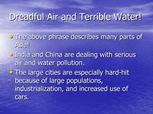 Dreadful Air and Terrible Water!