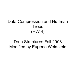 Data Compression and Huffman Trees (HW 4)