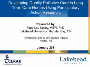 Developing quality PC in LTC homes using participatory action