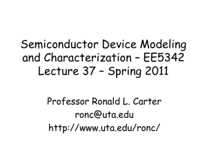 EE 5342 Lecture - The University of Texas at Arlington