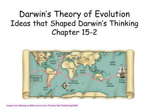 Darwin's Theory of Evolution The Puzzle of Life's Diversity Chapter