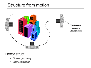 Computer Vision: Structure from motion