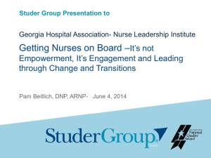 Getting Nurses on Board - Patient Safety