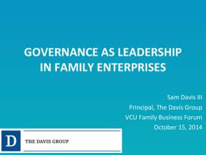 Governance & Leadership in Family Enterprises
