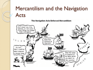 Mercantilism and the Navigation Acts