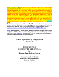 Request for Proposal - Florida Department of Transportation