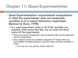 Introduction to Experimental Psychology module III 2009
