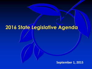 Discussion 2016 Legislative Priorities