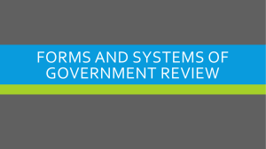 Forms and systems of government review