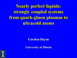 talk - From Quark-Gluon Plasma to Ultra