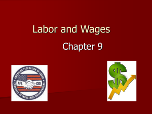 Chapter 8 Employment, Labor, and Wages