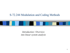S-72.244 Modulation and coding methods