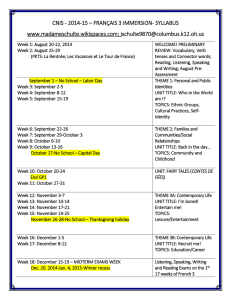 French 3 Immersion Syllabus Revised - 2014