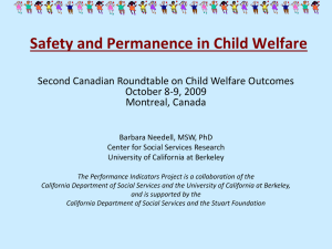 Safety and Permanence in Child Welfare