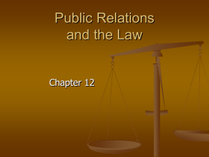 Public Relations and the Law