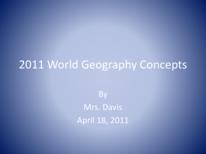 2011 World Geography Concepts