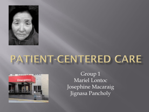 Patient-Centered Care - Jignasa Pancholy, RN