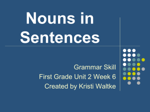 Nouns in Sentences
