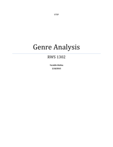 Genre Analysis - Yeraldin Molina