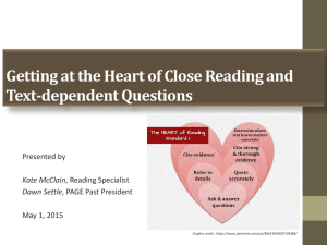 Getting at the Heart of Close Reading