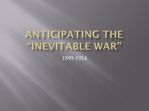 anticipating the *inevitable war