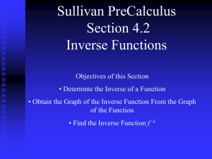 Sullivan College Algebra Section 6.1