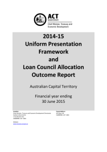 Loan Council Allocation Outcome - Treasury