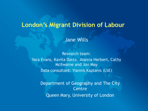 London's migrant division of labour