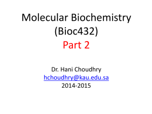 Molecular Biochemistry (Bioc432) student part 2