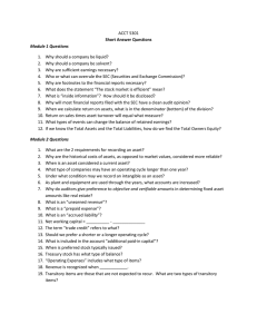 ACCT 5301 Short Answer Questions Module 1 Questions Why
