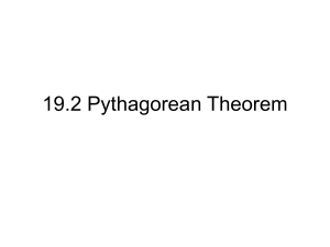 19.2 Pythagorean Theorem
