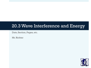 20.3 Wave Interference and Energy
