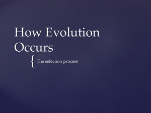 How Evolution Occurs