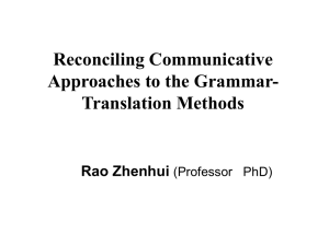 Reconciling Communicative Approaches to the Grammar