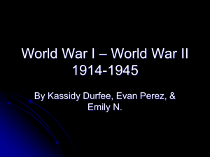 World War I – World War II 1914-1945