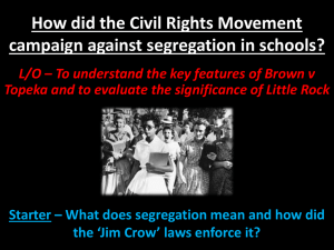 How did the Civil Rights Movement campaign against segregation in