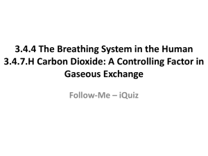 3.4.4 The Breathing System in the Human 3.4.7.H Carbon