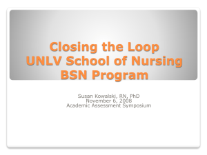 Closing the Loop UNLV School of Nursing BSN Program