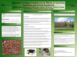 Success in College Football and its Effects on