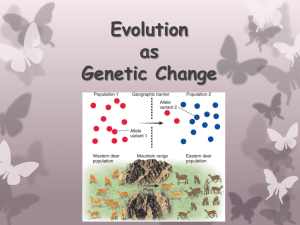 Evolution as Genetic Change