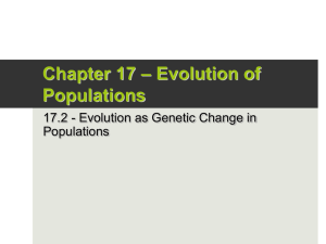 17.2 – Evolution as Genetic Change in Populations
