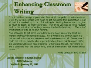 Enhancing Classroom Writing