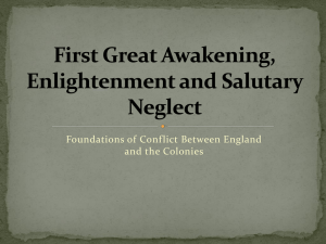 First Great Awakening, Enlightenment and Salutary Neglect African