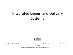 Introduction to Integrated Design and Delivery Systems Lesson 3