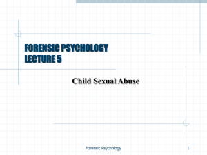 Lecture 5: Child Sexual Abuse