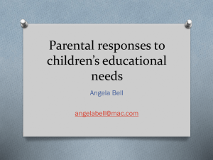 Parental responses to children's educational needs