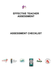 effective teacher assessment assessment checklist