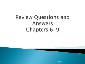 Review Q and A Lecture2 ch 6-9jm